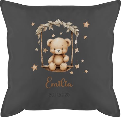 Kissen 50x50 - Süßer Bär Bären Geschenk mit Name - 50 x 50 cm - Grau - personalisierte Kinder und Bear bärchen füllung Kind personalisiertes bärenmotiv Teddy Geschenke Kissen 50x50 - Süßer Bär Bären Geschenk mit Name - 50 x 50 cm - Grau - personalisierte Kinder und Bear bärchen füllung Kind personalisiertes bärenmotiv Teddy Geschenke von Geschenk mit Namen personalisiert by Shirtracer