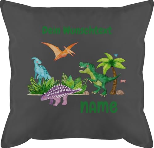Kissen 50x50 - Tiere - Dino Dinos Dinosaurier - 50 x 50 cm - Grau - personalisierte Tier Tieren Name und tiermotiv Kita Motiv personalisierter Kinder Personalisieren Geschenke kleine Kissen 50x50 - Tiere - Dino Dinos Dinosaurier - 50 x 50 cm - Grau - personalisierte Tier Tieren Name und tiermotiv Kita Motiv personalisierter Kinder Personalisieren Geschenke kleine von Geschenk mit Namen personalisiert by Shirtracer