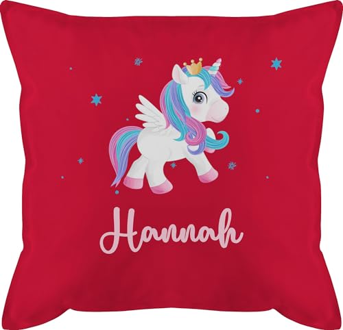 Kissen 50x50 - Unicorn Einhorn mit Namen - 50 x 50 cm - Rot - kinderkissen einhornkissen einhörner flügel und personalisierte Unicorns personalisiertes einhörnern mädchenzimmer personalisierter Kissen 50x50 - Unicorn Einhorn mit Namen - 50 x 50 cm - Rot - kinderkissen einhornkissen einhörner flügel und personalisierte Unicorns personalisiertes einhörnern mädchenzimmer personalisierter von Geschenk mit Namen personalisiert by Shirtracer
