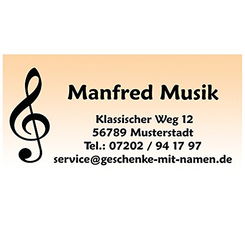 Visitenkarten "Klassik" mit Ihrer kompletten Adresse, 54 Stück, ca. 88 x 45 mm von Geschenke mit Namen