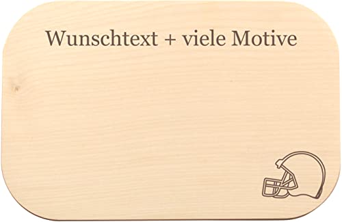 Football Brettchen mit Namen, Gravur mit Spruch + beliebte American Football Motive, für Männer, Frauen, Kids - personalisierte Geschenke von Geschenkissimo von Geschenkissimo