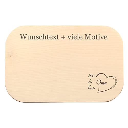 Personalisiertes Oma Brettchen mit Name, Spruch + Motiv - Geschenk für die Lieblingsoma und beste Großmutter der Welt - individuelle Geschenke von Geschenkissimo von Geschenkissimo