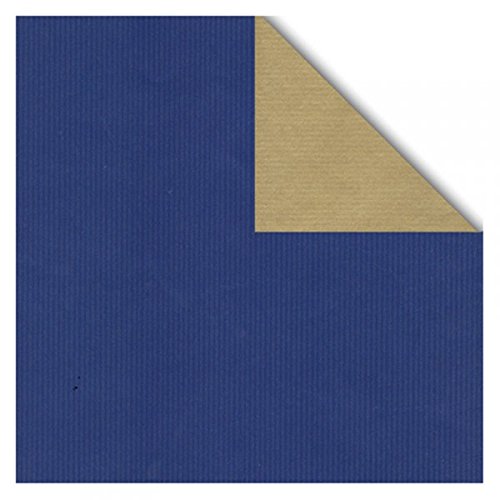 Geschenkpapier Rolle 2-seitig blau/gold 70cm x 250m von Louis Vuitton
