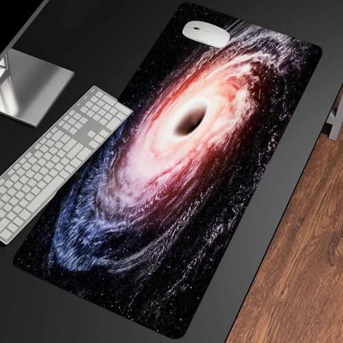 Gesmatic Schreibtischunterlage, Mauspad, rutschfestes PU-Leder, Schreibtischunterlage für Laptop, Loch, schwarz, Space Fiction, 80 x 40 cm, leicht zu reinigen, Laptop-Schreibunterlage für Frauen, Büro Gesmatic Schreibtischunterlage, Mauspad, rutschfestes PU-Leder, Schreibtischunterlage für Laptop, Loch, schwarz, Space Fiction, 80 x 40 cm, leicht zu reinigen, Laptop-Schreibunterlage für Frauen, Büro von Gesmatic