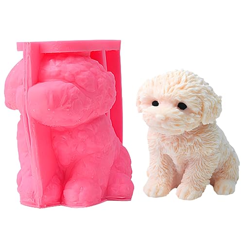 Silikonform, 3D Hund Silikonform für Resin, Hund Kerze Seife Form, Siegel Harz Form Handwerk Epoxidharz Gießen Formen für DIY Seife, Backen Desserts, Pudding von Gestionale Smarty