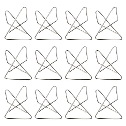 GetCoupon Büroklammern in Schmetterlingsform, 12/50 Stück, Büroklammern, Ordner-Aktenklammern, Seitenhalter, Lesezeichen (groß, 12 Stück) von GetCoupon