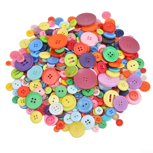 Buntes handgefertigtes Knopf-Set, perfekt für Kinder-Bastel- und Nähprojekte mit zufällig gemischten Stilen (Farbmischung) von Getdoublerich