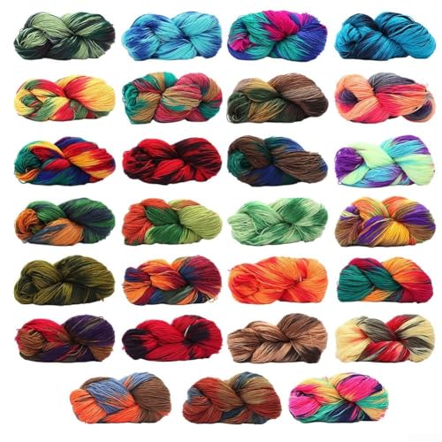 EcoDyed Garn für Regenbogenabschnitte, Acrylgarn für DIY-Projekte wie Pullover, Schals und Handwerk, 50 g (03) von Getdoublerich