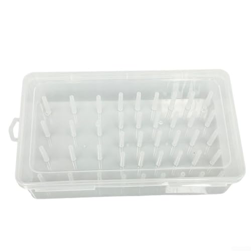 Getdoublerich Nähgarn-Aufbewahrungsbox für 6–42 Spulen, transparente Garn-Aufbewahrungsbox, Nutzgarn-Box, Nähgarn-Halter, Nähgarn-Sortierbox, Nährolle (weiß) von Getdoublerich