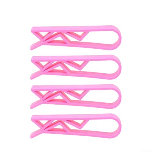 Müllbeutelhalter, leichte Kunststoff-Clips für Müllbeutel, 410 Stück (4 Stück, Rosa) von Getdoublerich