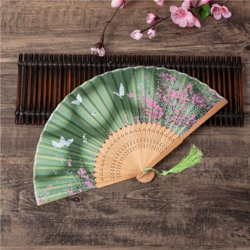 Polyester und Handfächer, japanischer Stil, perfekt für asiatische Hochzeit (5#) von Getdoublerich