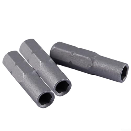 Sechskant-Schaft auf 4-mm-Steckschlüssel-Adapter, Werkzeug, 6,35 mm (1/4 Zoll), magnetisch, Grau von Getdoublerich