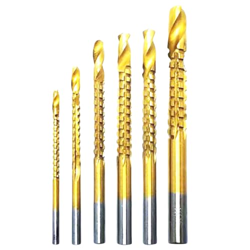 Bohrer - 6 Metallbohrer-Set - Schlagfeste Rutschfeste Schnellwechsel-Bauweise für Präzisionsbohrungen in Trockenbau Glas Beton Mauerwerk Holz Fliese Bohrer - 6 Metallbohrer-Set - Schlagfeste Rutschfeste Schnellwechsel-Bauweise für Präzisionsbohrungen in Trockenbau Glas Beton Mauerwerk Holz Fliese von Geteawily