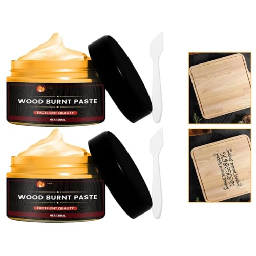 Geteawily Holzbrennpaste | Flammpaste Für | Wood Craft Verbrennungsgel Brennpaste | Multifunktionales -Brandmalerei-Zubehör Für Papier | Brandmalerei Zubehör Für Holzmalerei Holzfarbprojekte von Geteawily