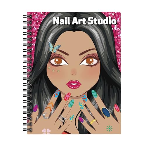 Geteawily Kinder Sticker Aktivitätsbuch, Nagellack Malbuch, Fingernail Design Kreativset für Hausschule Kindergarten Reisezimmer Teenager von Geteawily