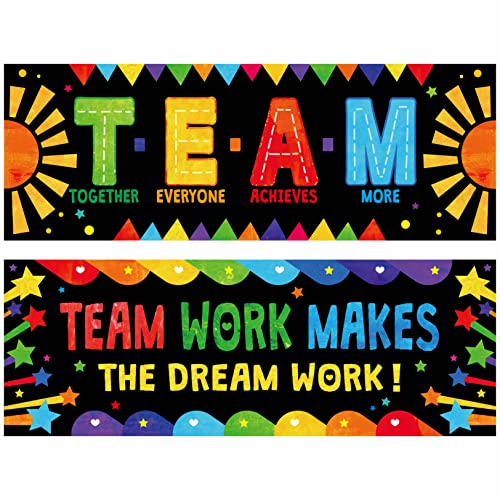 Gethelud Klassenzimmer-Banner-Poster, 2 Stück, bunte Pinnwand-Dekoration, Motivationsposter für Schule und Klassenzimmer, Kindergarten, Vorschule, Grundschule, Mittelschule, Teamwork Gethelud Klassenzimmer-Banner-Poster, 2 Stück, bunte Pinnwand-Dekoration, Motivationsposter für Schule und Klassenzimmer, Kindergarten, Vorschule, Grundschule, Mittelschule, Teamwork von Gethelud