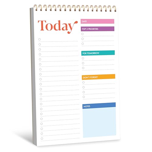 To-Do-Listen-Notizblock, Tagesplaner-Notizbuch mit 52 Abreißblättern, undatierter Schreib-Organizer für tägliche Aufgaben und Ziele, aufgerollte Aufgaben-Track-Checkliste, Produktivitätsblock für Büro To-Do-Listen-Notizblock, Tagesplaner-Notizbuch mit 52 Abreißblättern, undatierter Schreib-Organizer für tägliche Aufgaben und Ziele, aufgerollte Aufgaben-Track-Checkliste, Produktivitätsblock für Büro von Gethelud