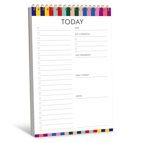 To-Do-Listen-Notizblock, Tagesplaner-Notizbuch mit 52 Abreißblättern, undatierter Schreib-Organizer für tägliche Aufgaben und Ziele, aufgerollte Aufgaben-Track-Checkliste, Produktivitätsblock für Büro To-Do-Listen-Notizblock, Tagesplaner-Notizbuch mit 52 Abreißblättern, undatierter Schreib-Organizer für tägliche Aufgaben und Ziele, aufgerollte Aufgaben-Track-Checkliste, Produktivitätsblock für Büro von Gethelud
