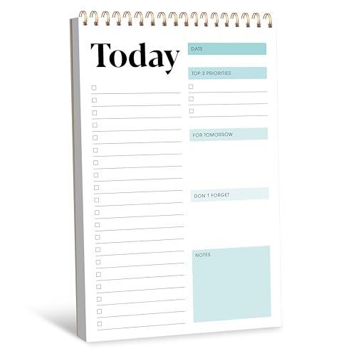 To-Do-Listen-Notizblock, Tagesplaner-Notizbuch mit 52 Abreißblättern, undatierter Schreib-Organizer für tägliche Aufgaben und Ziele, aufgerollte Aufgaben-Track-Checkliste, Produktivitätsblock für Büro To-Do-Listen-Notizblock, Tagesplaner-Notizbuch mit 52 Abreißblättern, undatierter Schreib-Organizer für tägliche Aufgaben und Ziele, aufgerollte Aufgaben-Track-Checkliste, Produktivitätsblock für Büro von Gethelud