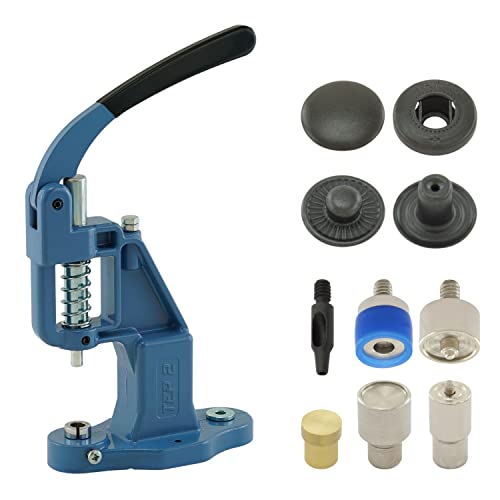 Druckknopfpresse Set mit Hebelpresse, Druckknopfwerkzeug und 50 Stück S-Feder Druckknöpfen 12,5 mm, Schwarz, Stahl | nähfrei | Handpresse | DIY Druckknopfpresse Set mit Hebelpresse, Druckknopfwerkzeug und 50 Stück S-Feder Druckknöpfen 12,5 mm, Schwarz, Stahl | nähfrei | Handpresse | DIY von Getmore Crafts