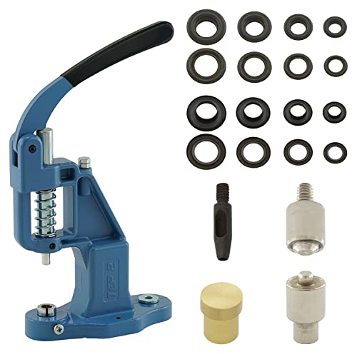 Ösenpresse Set mit Hebelpresse, Ösenwerkzeug und 50 Stück Ösen 10 mm, Schwarz, Messing | Handpresse | rostfreie Metallösen | DIY | für Stoff, Schuhe, Planen, Kleidung.. Ösenpresse Set mit Hebelpresse, Ösenwerkzeug und 50 Stück Ösen 10 mm, Schwarz, Messing | Handpresse | rostfreie Metallösen | DIY | für Stoff, Schuhe, Planen, Kleidung.. von Getmore Crafts