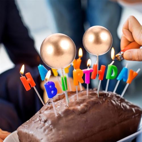 30 Stück Gold- und Silberkugeln für Kuchendekoration, Geburtstag, Party-Essentials (30 Stück Gold) von Gettimore