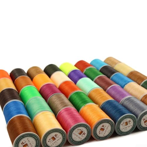 Gewachstes Nähgarn, 1 0 mm, 70 m, für Lederprojekte, Polster und Bastelarbeiten (hellblau) von Gettimore