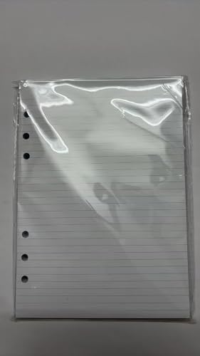 (3 Packungen) A5 Liniertes Papier, 300 Blätter Nachfüllpapier für große Leder-Journal/Filofax-Binder, 6 Löcher gelocht, 100 GSM liniertes weißes Füllpapier, 14.8 x 21cm von Getvow