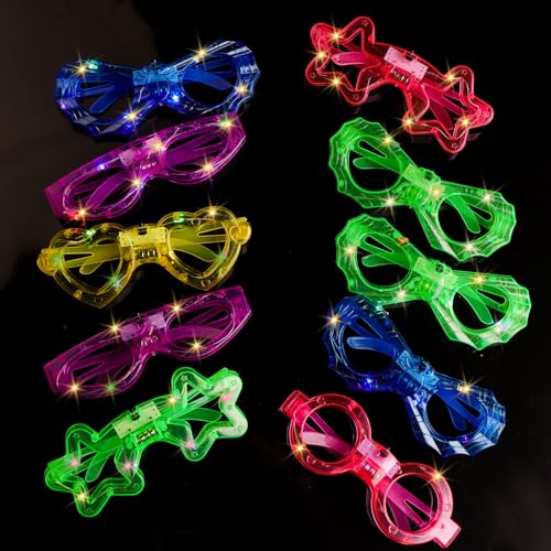 Getyjoe LED Brille Party Brille 10 Stück LED Leuchtende Brille Partybrille Leuchtend Brille für Party, Geburtstagsfeier, Karneval, Konzert, Halloween, Weihnachten Getyjoe LED Brille Party Brille 10 Stück LED Leuchtende Brille Partybrille Leuchtend Brille für Party, Geburtstagsfeier, Karneval, Konzert, Halloween, Weihnachten von Getyjoe