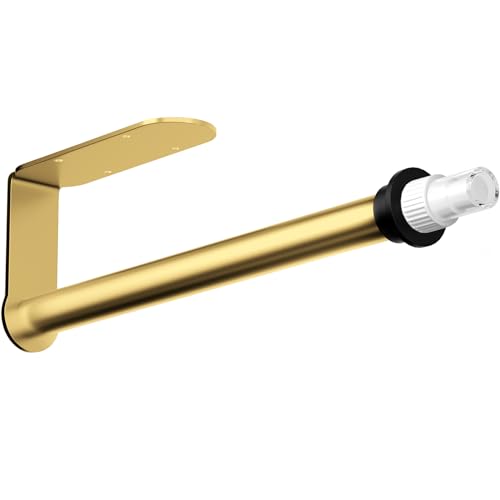 Gewtur Küchenrollenhalter mit Sprühflasche, Unterschrank Küchenrollenhalter mit Sprühkopf in der Mitte, Edelstahl Küchenrollenhalter für Küche Bad Wohnmobil (Gold) von Gewtur