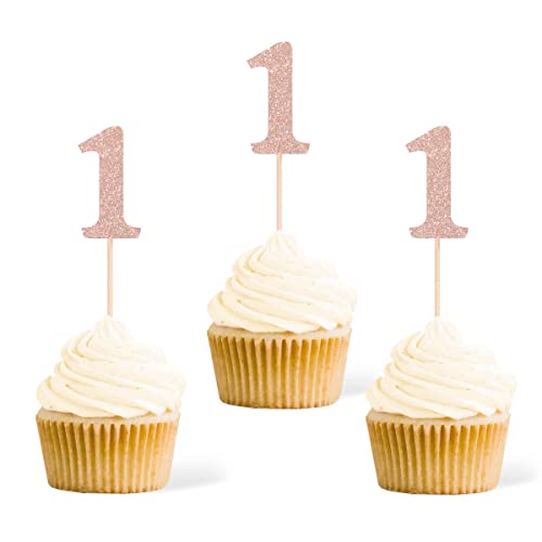 Gexolenu 24 Stück Roségold, doppelseitige Cupcake-Topper zum 1. Geburtstag, Glitzer, Alter 1. Kuchenspieße, Dekoration, Party-Dekoration, Babyparty, Jahrestag, Partyzubehör Gexolenu 24 Stück Roségold, doppelseitige Cupcake-Topper zum 1. Geburtstag, Glitzer, Alter 1. Kuchenspieße, Dekoration, Party-Dekoration, Babyparty, Jahrestag, Partyzubehör von Gexolenu