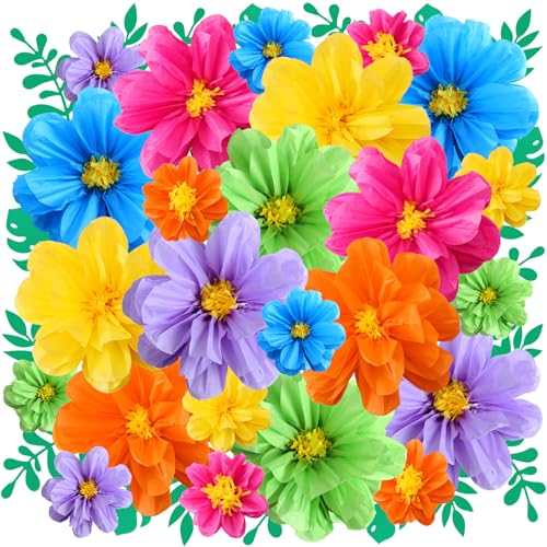 Geyee 40-teiliges mexikanisches Riesenpapier-Blumenblätter-Set, 24 große mexikanische Seidenpapier-Blumen und 16 grüne Blätter für mexikanische Party, Hochzeit, Torbogen, Fiesta, Geburtstagsdekoration Geyee 40-teiliges mexikanisches Riesenpapier-Blumenblätter-Set, 24 große mexikanische Seidenpapier-Blumen und 16 grüne Blätter für mexikanische Party, Hochzeit, Torbogen, Fiesta, Geburtstagsdekoration von Geyee