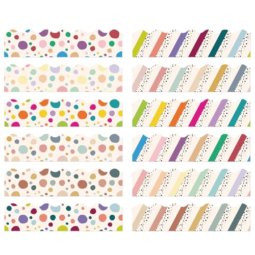 Geyee Pinnwand-Bordüre, bunt, Regenbogenfarben, gewellte Bordüre, Bulletin-Dekoration für Klassenzimmer, Schulanfang, Dekoration, Hippie-Boho-Stil, 240 Stück Geyee Pinnwand-Bordüre, bunt, Regenbogenfarben, gewellte Bordüre, Bulletin-Dekoration für Klassenzimmer, Schulanfang, Dekoration, Hippie-Boho-Stil, 240 Stück von Geyee