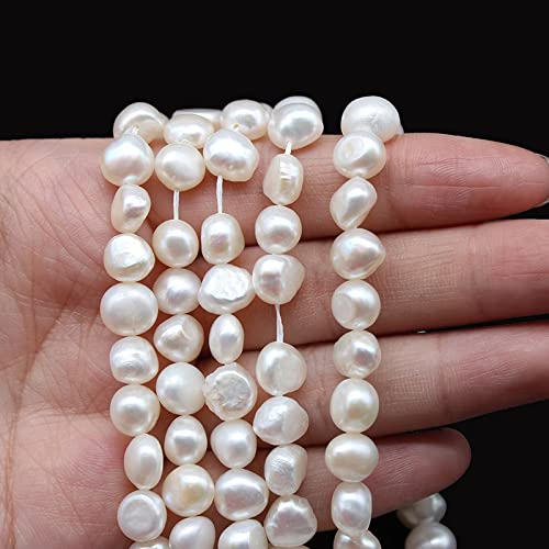Gfsdjalkj Natürliche weiße Süßwasser-Barockperlen Perlen unregelmäßige Perlensperlen for Schmuckherstellung DIY. Ohrringe Armband Halskette. Handgefertigte Handwerker. von Gfsdjalkj