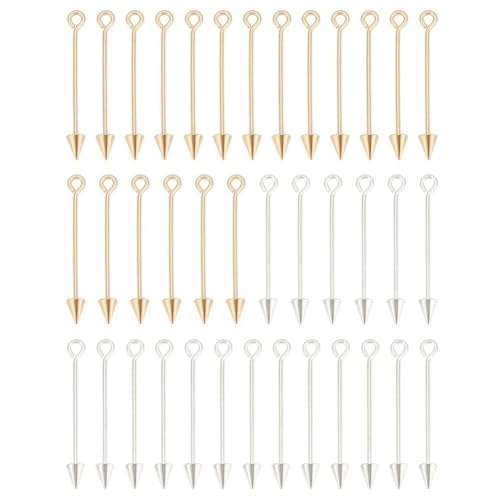 Ggnaxivs 40 Schlüsselanhänger-Stangen mit Perlen, Blanke Perlenstangen, Werkzeuge zum Basteln Von Ohrringen, Halsketten, Armbändern, Anhängern, Schmuck und Schlüsselanhängern Ggnaxivs 40 Schlüsselanhänger-Stangen mit Perlen, Blanke Perlenstangen, Werkzeuge zum Basteln Von Ohrringen, Halsketten, Armbändern, Anhängern, Schmuck und Schlüsselanhängern von Ggnaxivs