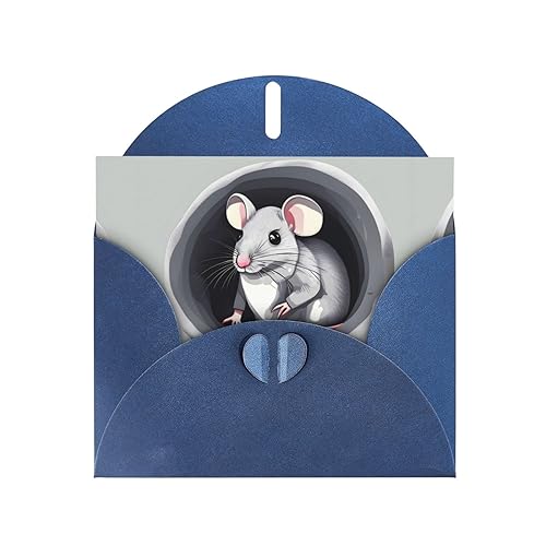 Ggnkdl Grußkarte mit Maus im Loch, hochwertiges Perlglanz-Papier mit schillerndem Funkel-Effekt Ggnkdl Grußkarte mit Maus im Loch, hochwertiges Perlglanz-Papier mit schillerndem Funkel-Effekt von Ggnkdl