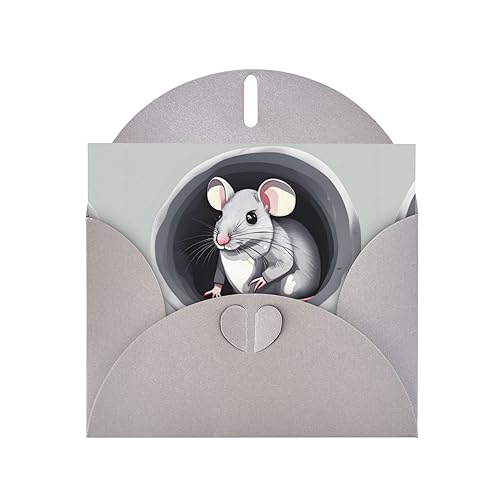 Ggnkdl Grußkarte mit Maus im Loch, hochwertiges Perlglanz-Papier mit schillerndem Funkel-Effekt Ggnkdl Grußkarte mit Maus im Loch, hochwertiges Perlglanz-Papier mit schillerndem Funkel-Effekt von Ggnkdl