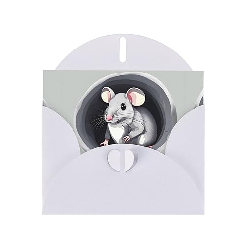 Ggnkdl Grußkarte mit Maus im Loch, hochwertiges Perlglanz-Papier mit schillerndem Funkel-Effekt Ggnkdl Grußkarte mit Maus im Loch, hochwertiges Perlglanz-Papier mit schillerndem Funkel-Effekt von Ggnkdl