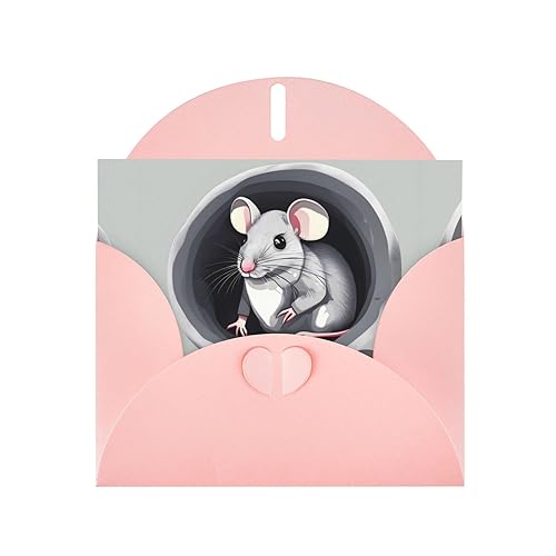Ggnkdl Grußkarte mit Maus im Loch, hochwertiges Perlglanz-Papier mit schillerndem Funkel-Effekt Ggnkdl Grußkarte mit Maus im Loch, hochwertiges Perlglanz-Papier mit schillerndem Funkel-Effekt von Ggnkdl