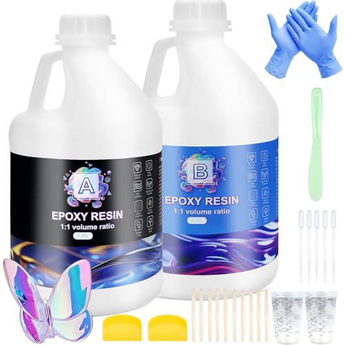 Ghguole Epoxidharz Set-4.5 L Epoxidharz mit Härter für Anfänger,Kristallklares Gießharz für Holz Schmuckherstellung,Gussbeschichtung Holz,Schimmelguss,DIY Dekoration Ghguole Epoxidharz Set-4.5 L Epoxidharz mit Härter für Anfänger,Kristallklares Gießharz für Holz Schmuckherstellung,Gussbeschichtung Holz,Schimmelguss,DIY Dekoration von Ghguole