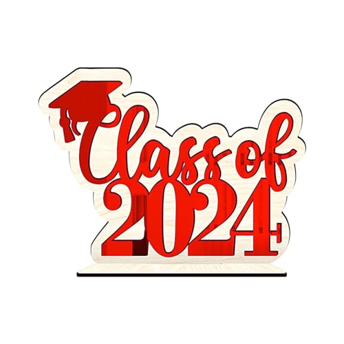 Abschlussaufsätze für Tische 2024 | Tischdekoration für Abschlussfeier | Ideen für Abschlussaufsätze, hölzerne Tischaufsätze für College-Abschlussfeiern und Partydekorationen von Ghjkldha