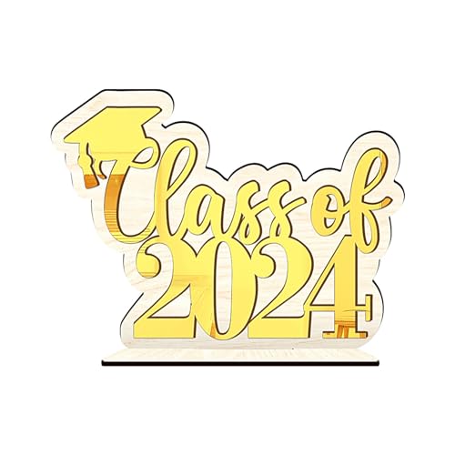 Abschlussaufsätze für Tische 2024 | Tischdekoration für Abschlussfeier | Ideen für Abschlussaufsätze, hölzerne Tischaufsätze für College-Abschlussfeiern und Partydekorationen von Ghjkldha