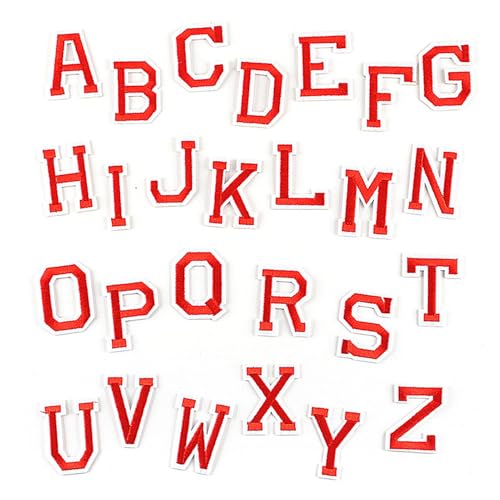 Buchstaben Patches | Aufbügler Buchstaben Alphabet Patch - Gestickte Patches Buchstaben Kreative Eisen auf Buchstaben Patches Alphabet Patch für Jeans Schuhe Hüte Jacken von Ghjkldha