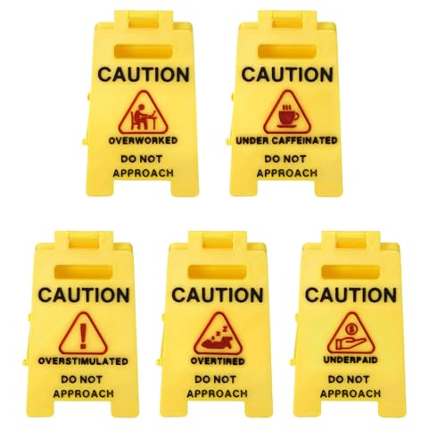 Caution Sign, Overstimulated Warning, Bold Yellow Anti-Slip Placard with Humorous Message, Lightweight Portable Design Desks and Shared Spaces, Workplace Humor Gift for Birthdays Caution Sign, Overstimulated Warning, Bold Yellow Anti-Slip Placard with Humorous Message, Lightweight Portable Design Desks and Shared Spaces, Workplace Humor Gift for Birthdays von Ghjkldha