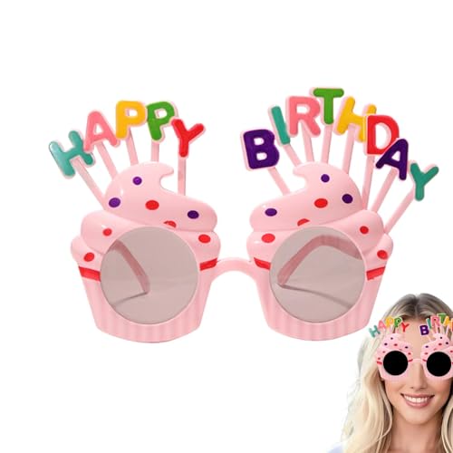 Ghjkldha Happy Birthday Brille Erwachsene, Geburtstag Foto Requisiten Lustige Sonnenbrille, Neuheit Lustige Brille, Geburtstag Gefälligkeiten Brille für Kinder & Erwachsene von Ghjkldha