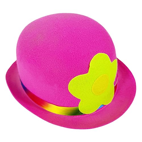 Ghjkldha Jester Hut | Filz Hut Mit Flacher Krempe | Praktische Clown Zubehöre Für Zuhause Festivals Cosplay Kostüme Auftritte von Ghjkldha