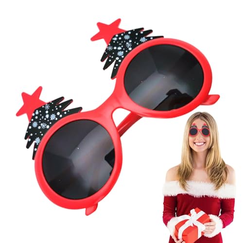 Ghjkldha Weihnachtssonnenbrille, lustige Weihnachtsbrille, Kostümzubehör, Brillen, Weihnachtsgeschenke für Partys, Urlaubsmotiv-Brille für Erwachsene, Kinder und Familientreffen von Ghjkldha