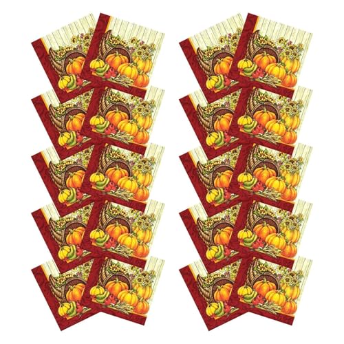 Halloween-Papierservietten – - -Servietten, Halloween- -Papierservietten, Thanksgiving-Kürbishand-Papierhandtücher für -Partys von Ghjkldha