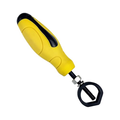 Metal Stamping Tools, Steel Stamp Holder, 11.7cm, Safety Handle Punch Set, Carbon Steel Construction, Yellow Rubber Grip, Lightweight Leathercraft Tool, Workshop Craft Use Metal Stamping Tools, Steel Stamp Holder, 11.7cm, Safety Handle Punch Set, Carbon Steel Construction, Yellow Rubber Grip, Lightweight Leathercraft Tool, Workshop Craft Use von Ghjkldha