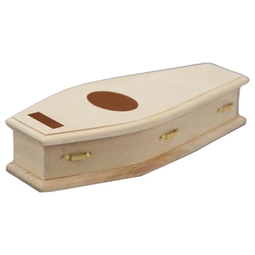 Mini Coffin, Decor, Unfinished Wood Craft with Fine Workmanship Sturdy Structure Smooth Edges, Realistic Gothic Accent Antique Style, Display Cabinet, 6.89x3.07x1.46 Inch Mini Coffin, Decor, Unfinished Wood Craft with Fine Workmanship Sturdy Structure Smooth Edges, Realistic Gothic Accent Antique Style, Display Cabinet, 6.89x3.07x1.46 Inch von Ghjkldha